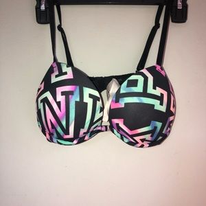 Pink push up bra